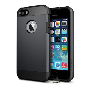 Чехол SGP SGP10492 Tough Armor для iPhone 5S/5, черный, оригинальная защитная накладка, купить в Калининграде | интернет-магазин ineedcom.ru 